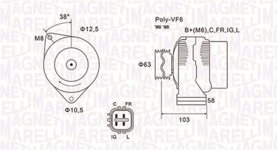 Alternator MAGNETI MARELLI 063731727010