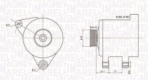 MAGNETI MARELLI 063731747010 Alternator