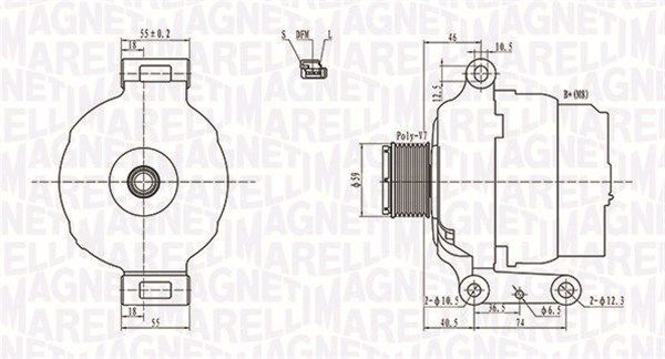 MAGNETI MARELLI 063731779010 Alternator