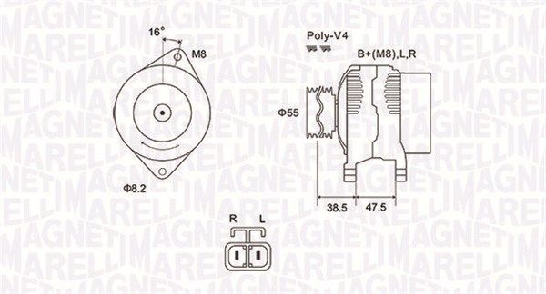 MAGNETI MARELLI 063731798010 Alternator