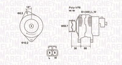 Alternator MAGNETI MARELLI 063731901010