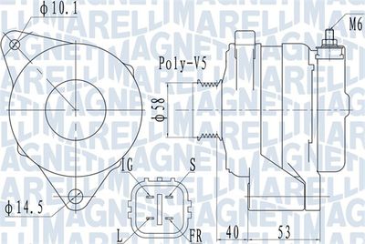 Alternator MAGNETI MARELLI 063731950010