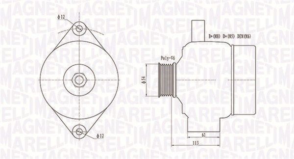 MAGNETI MARELLI 063731952010 Alternator