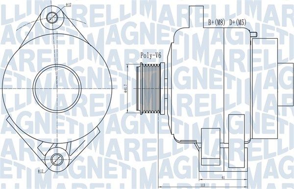 MAGNETI MARELLI 063731995010 Alternator