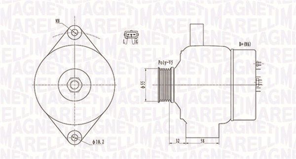 MAGNETI MARELLI 063732026010 Alternator