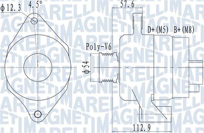 Alternator MAGNETI MARELLI 063732050010