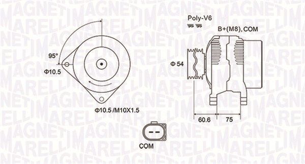 MAGNETI MARELLI 063732051010 Alternator