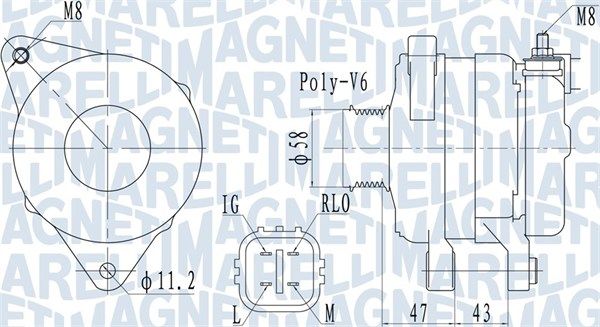 MAGNETI MARELLI 063732097010 Alternator