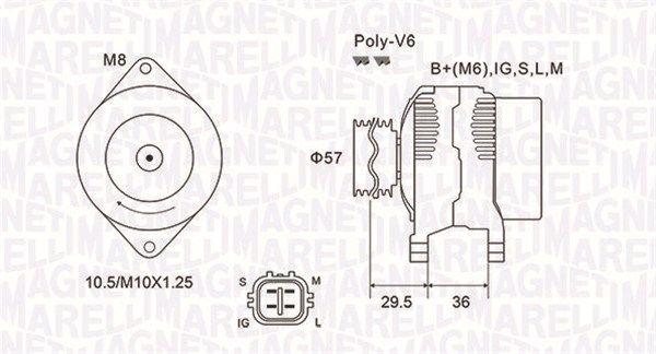 MAGNETI MARELLI 063732102010 Alternator