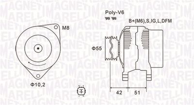 Alternator MAGNETI MARELLI 063732126010