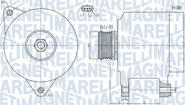 MAGNETI MARELLI 063732133010 Alternator