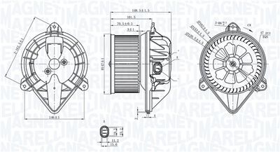 Interior Blower MAGNETI MARELLI 069412399010