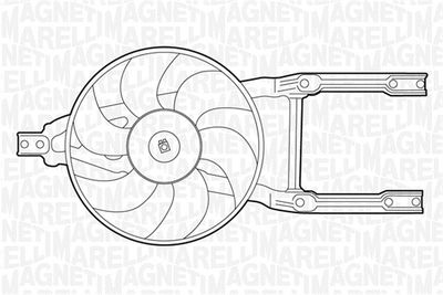 Fan, engine cooling MAGNETI MARELLI 069422204010