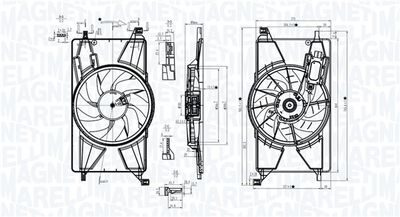 Fan, engine cooling MAGNETI MARELLI 069422834010