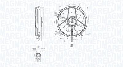 Fan, engine cooling MAGNETI MARELLI 069422839010