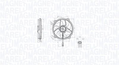 Fan, engine cooling MAGNETI MARELLI 069422869010