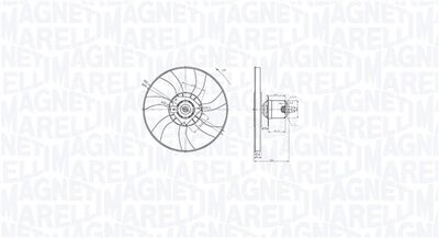 Fan, engine cooling MAGNETI MARELLI 069422872010