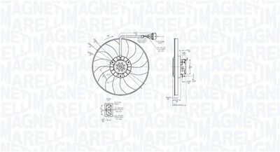 Fan, engine cooling MAGNETI MARELLI 069422878010