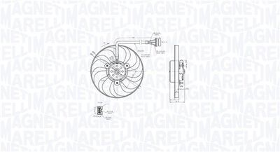 Fan, engine cooling MAGNETI MARELLI 069422883010