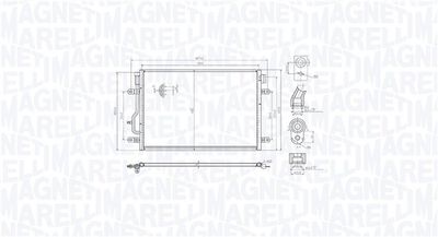 Condenser, air conditioning MAGNETI MARELLI 350203103300