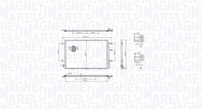 Condenser, air conditioning MAGNETI MARELLI 350203103500