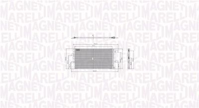 Condenser, air conditioning MAGNETI MARELLI 350203104800