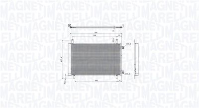 Condenser, air conditioning MAGNETI MARELLI 350203105500