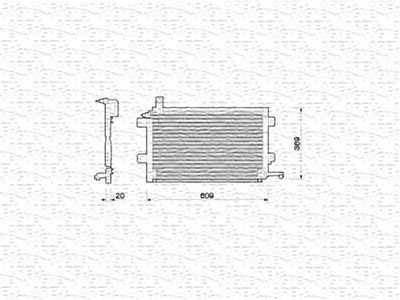 Condenser, air conditioning MAGNETI MARELLI 350203206000