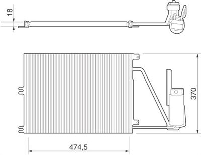 Condenser, air conditioning MAGNETI MARELLI 350203220000