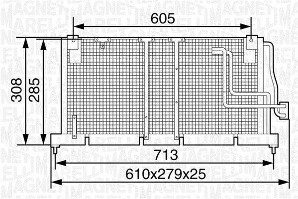 MAGNETI MARELLI 350203233000 Condenser, air conditioning