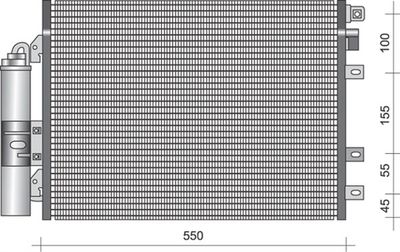 Condenser, air conditioning MAGNETI MARELLI 350203337000