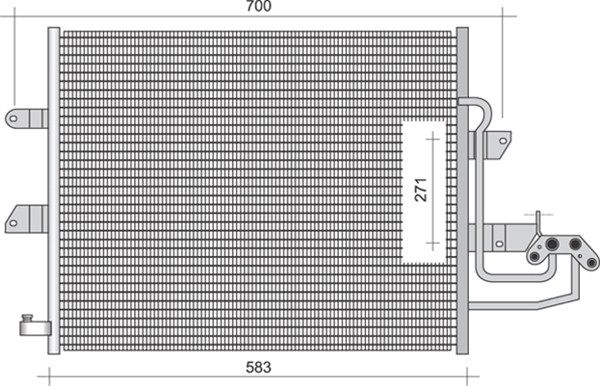 MAGNETI MARELLI 350203344000 Condenser, air conditioning