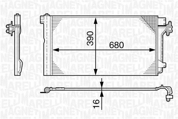 MAGNETI MARELLI 350203478000 Condenser, air conditioning