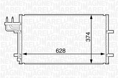 Condenser, air conditioning MAGNETI MARELLI 350203601000