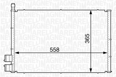 Condenser, air conditioning MAGNETI MARELLI 350203605000