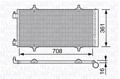 Condenser, air conditioning MAGNETI MARELLI 350203643000