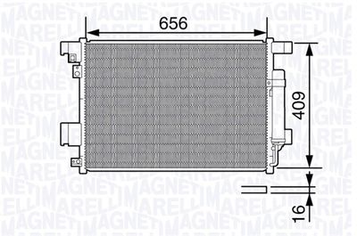 Condenser, air conditioning MAGNETI MARELLI 350203649000