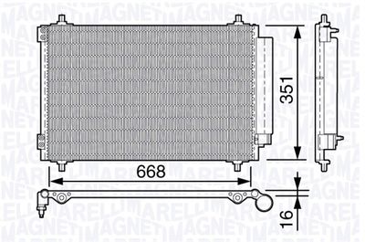 Condenser, air conditioning MAGNETI MARELLI 350203650000