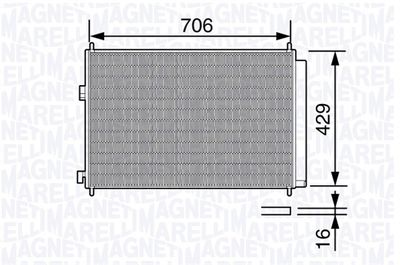 Condenser, air conditioning MAGNETI MARELLI 350203690000