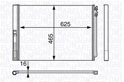 Condenser, air conditioning MAGNETI MARELLI 350203716000