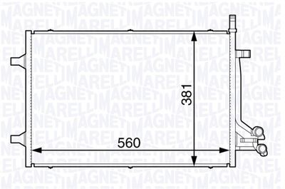 Condenser, air conditioning MAGNETI MARELLI 350203729000