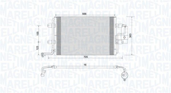 MAGNETI MARELLI 350203735000 Condenser, air conditioning