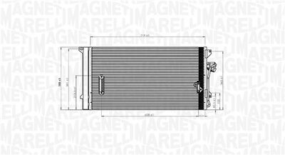 Condenser, air conditioning MAGNETI MARELLI 350203743000