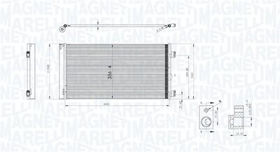 Condenser, air conditioning MAGNETI MARELLI 350203747000