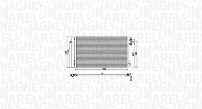 Condenser, air conditioning MAGNETI MARELLI 350203752000