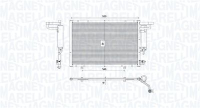 Condenser, air conditioning MAGNETI MARELLI 350203754000