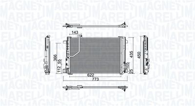 Condenser, air conditioning MAGNETI MARELLI 350203755000