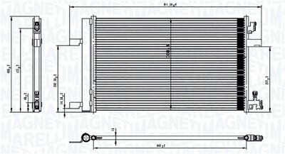 Condenser, air conditioning MAGNETI MARELLI 350203760000