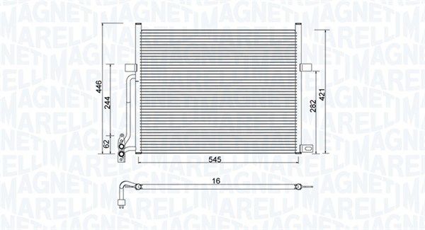 MAGNETI MARELLI 350203776000 Condenser, air conditioning