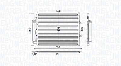 Condenser, air conditioning MAGNETI MARELLI 350203780000